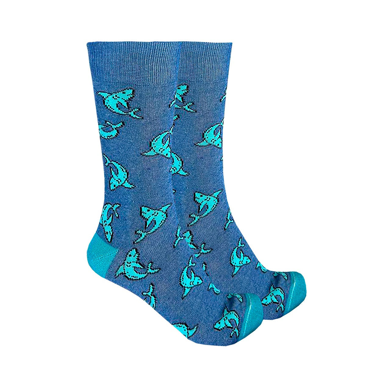 Calcetines Divertidos "Tiburones Color Azul"