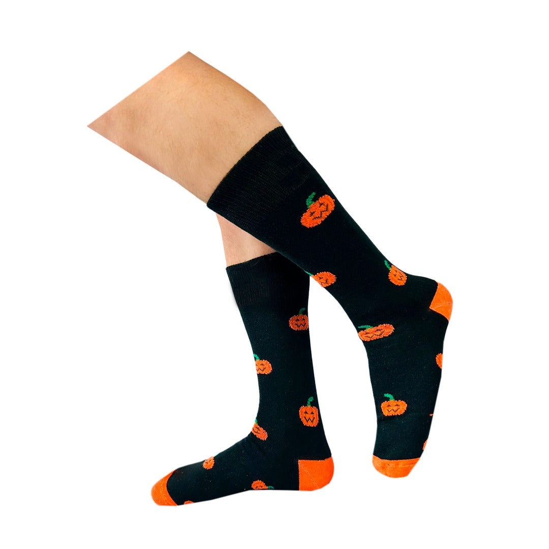 Calcetines Halloween Con Caritas De Calabaza