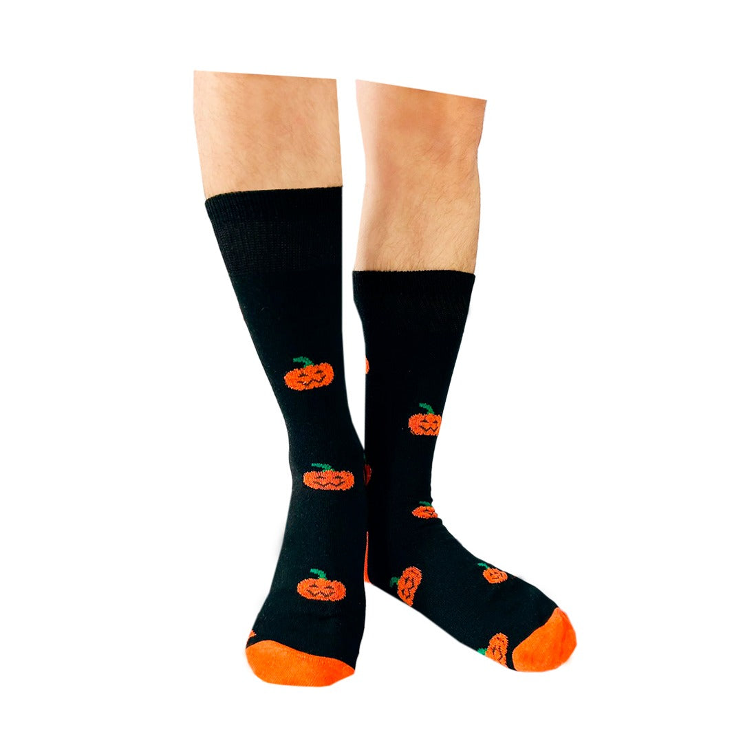 Calcetines Halloween Con Caritas De Calabaza