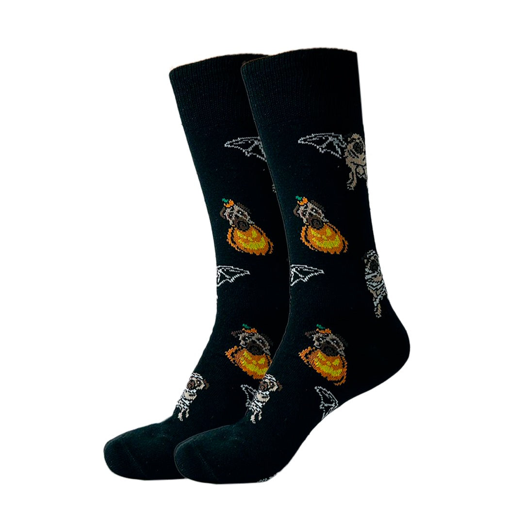 Calcetines Halloween De Pugs / "Momias, Calabazas Y Vampiros"