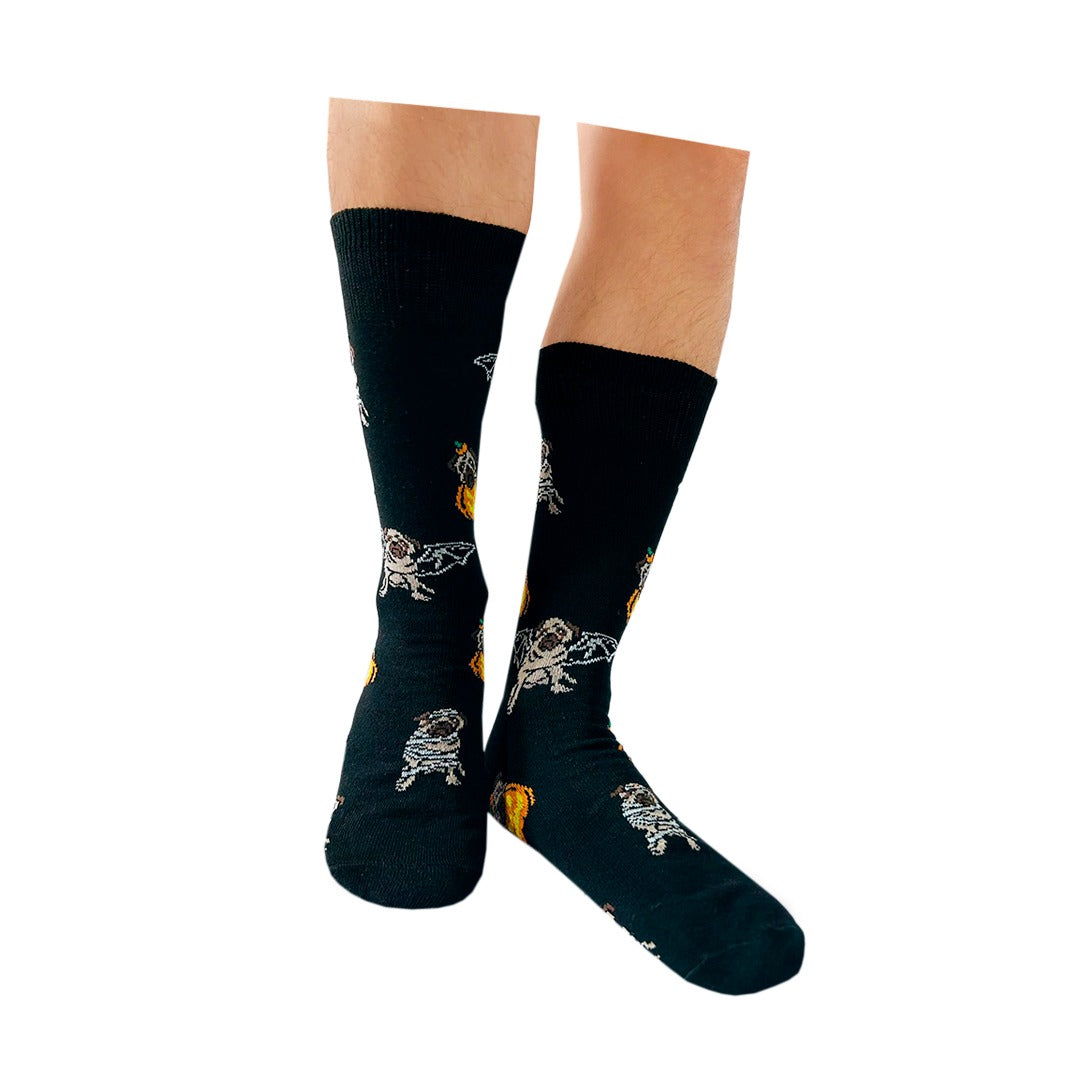 Calcetines Halloween De Pugs / "Momias, Calabazas Y Vampiros"
