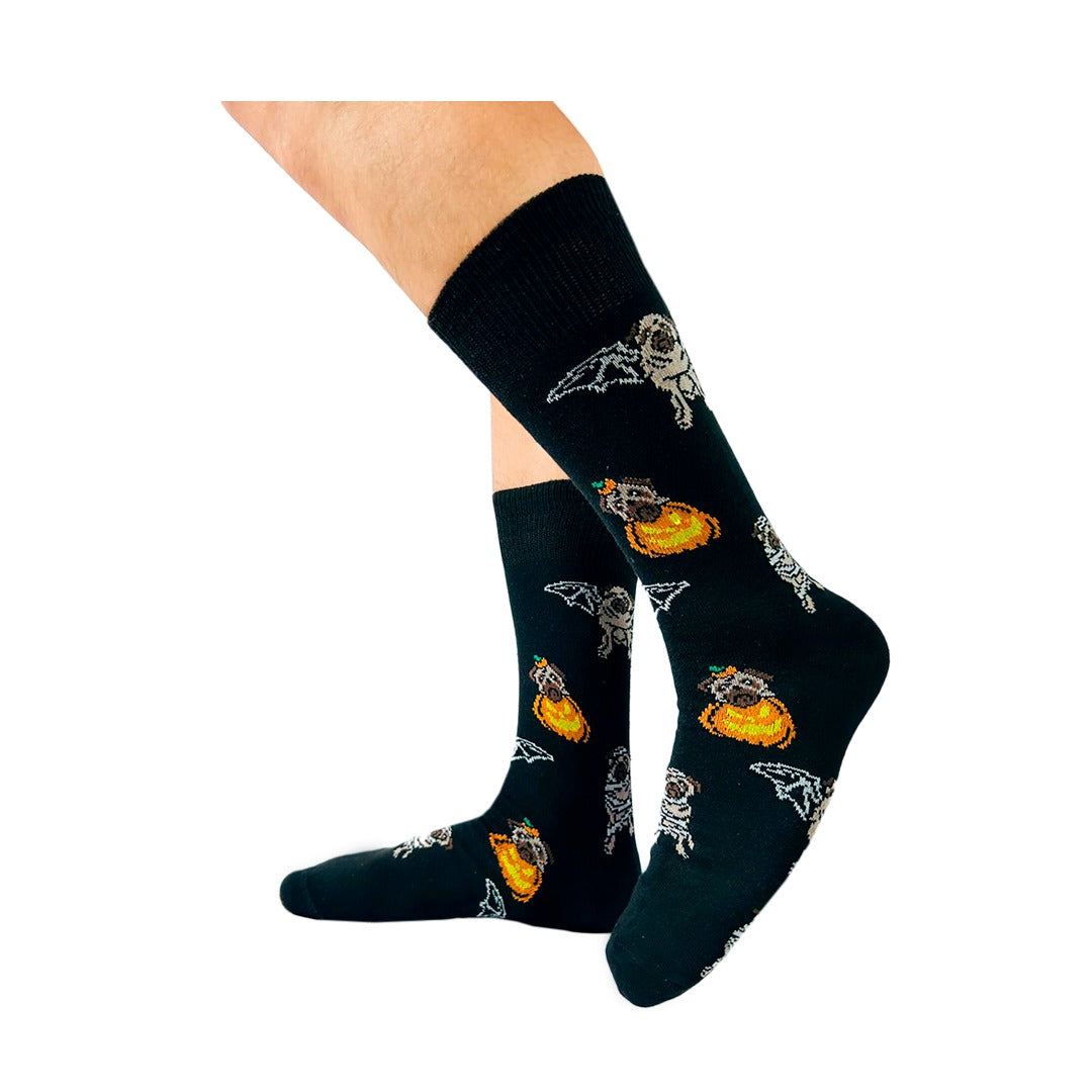 Calcetines Halloween De Pugs / "Momias, Calabazas Y Vampiros"