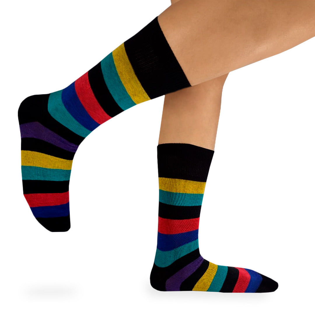 Calcetines Divertidos "Rayas De Colores"