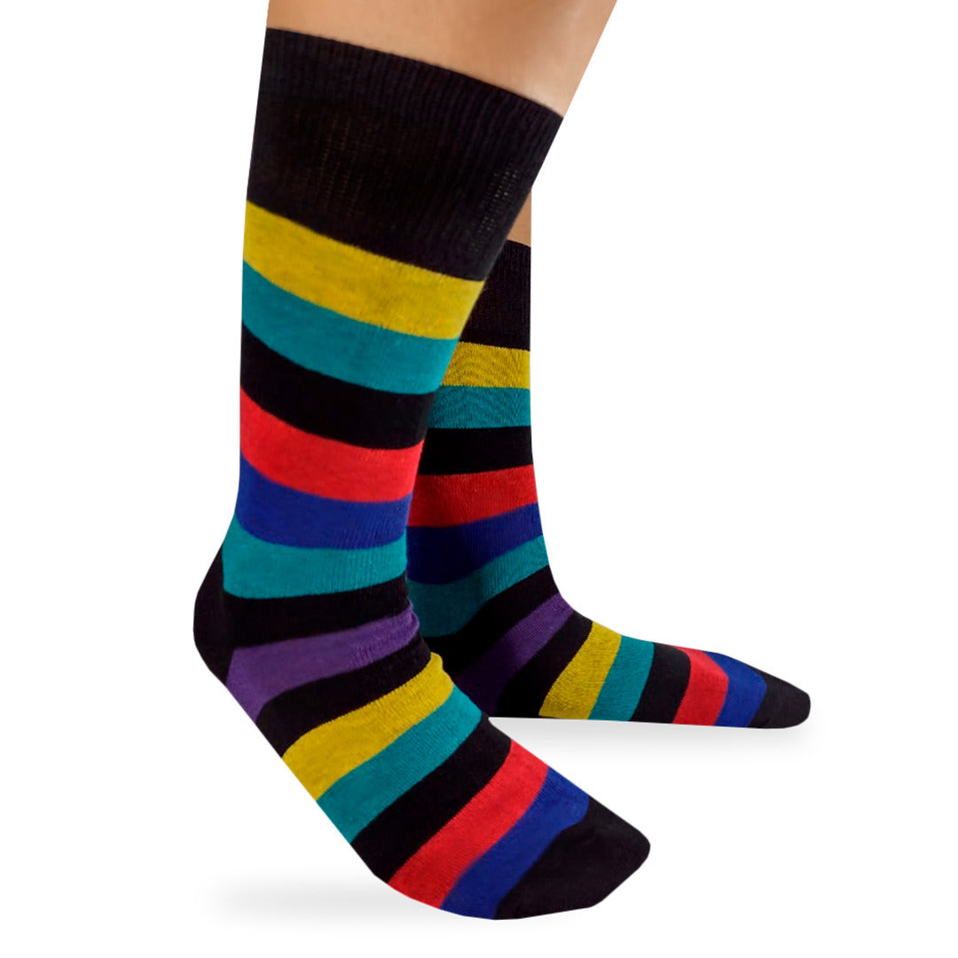 Calcetines Divertidos "Rayas De Colores"