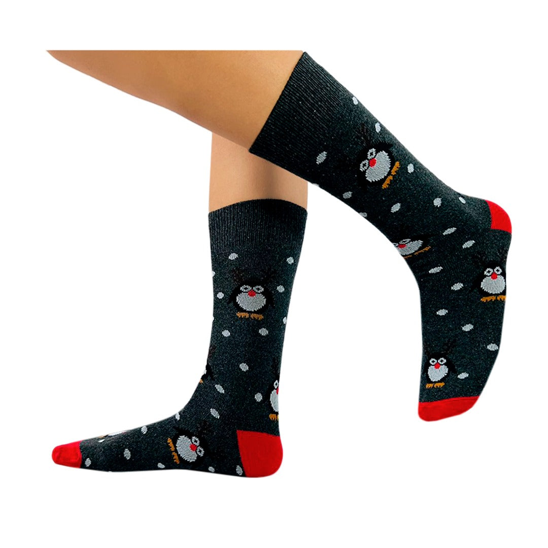 Calcetines Navidad / "Pingüinos Renos"