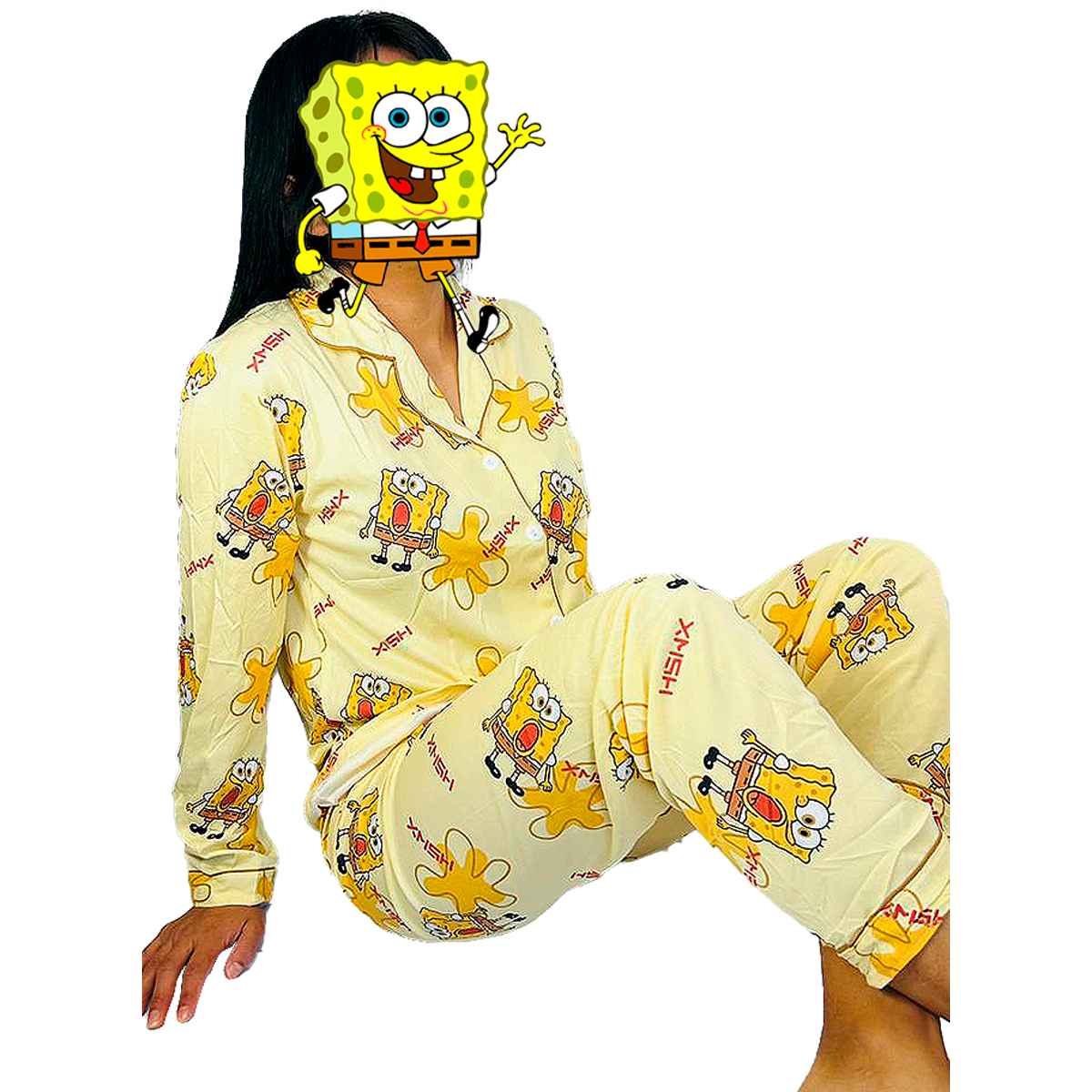 Pijama Botones Diseño De "Bob Esponja"