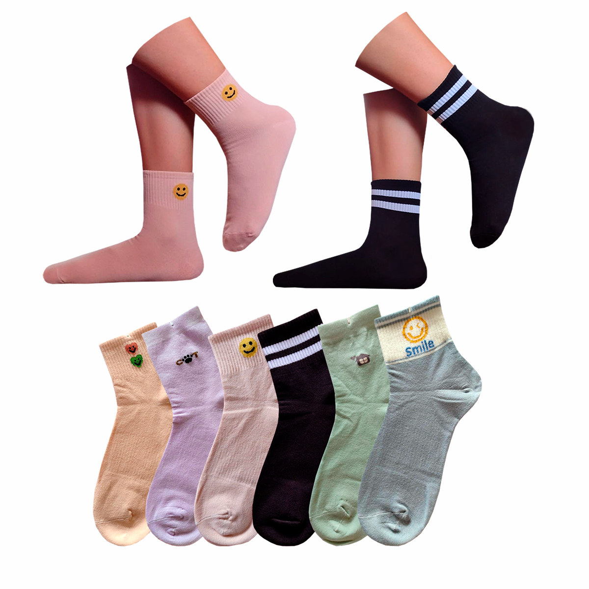 CALCEPACK Tobilleros Moda (12 Pares)