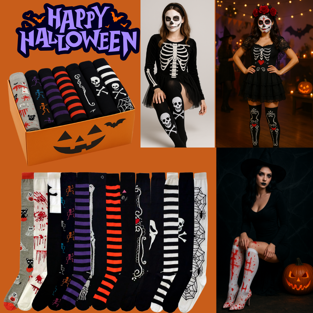 Medias Halloween Diseño De "Hueso"