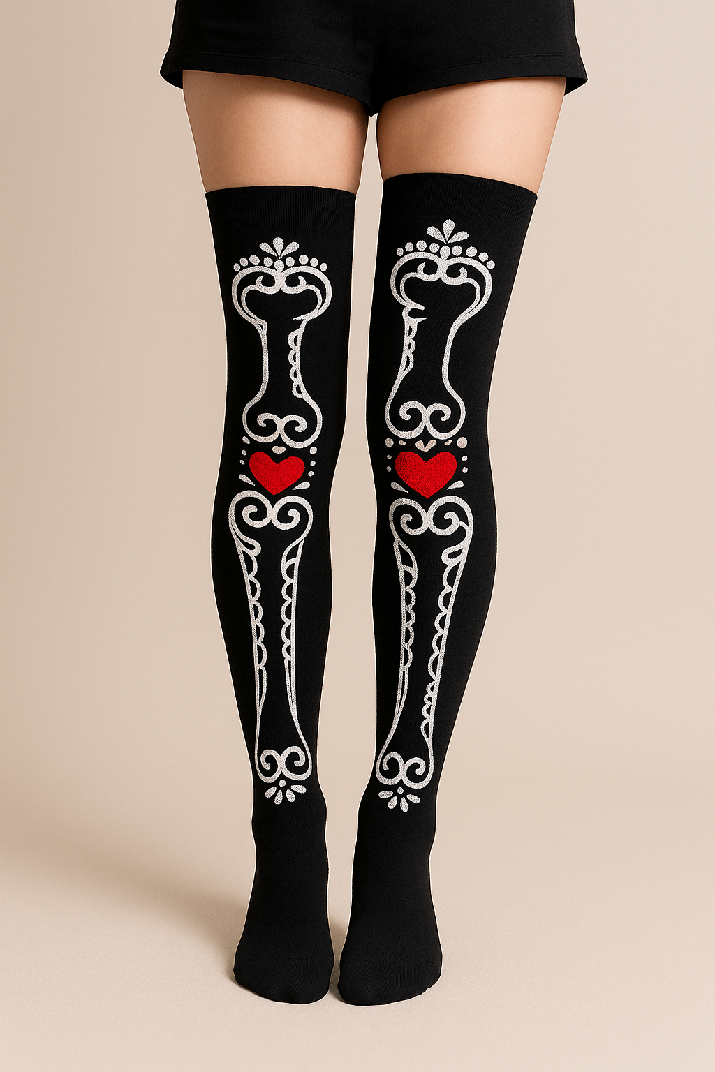 Medias Halloween Diseño De "Hueso Catrina"