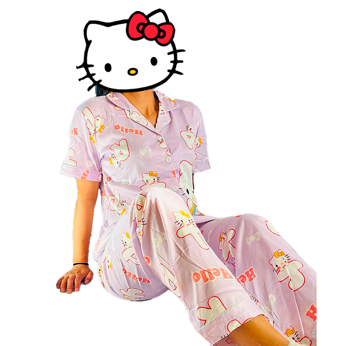Pijama Botones Diseño De "Hello Kitty"