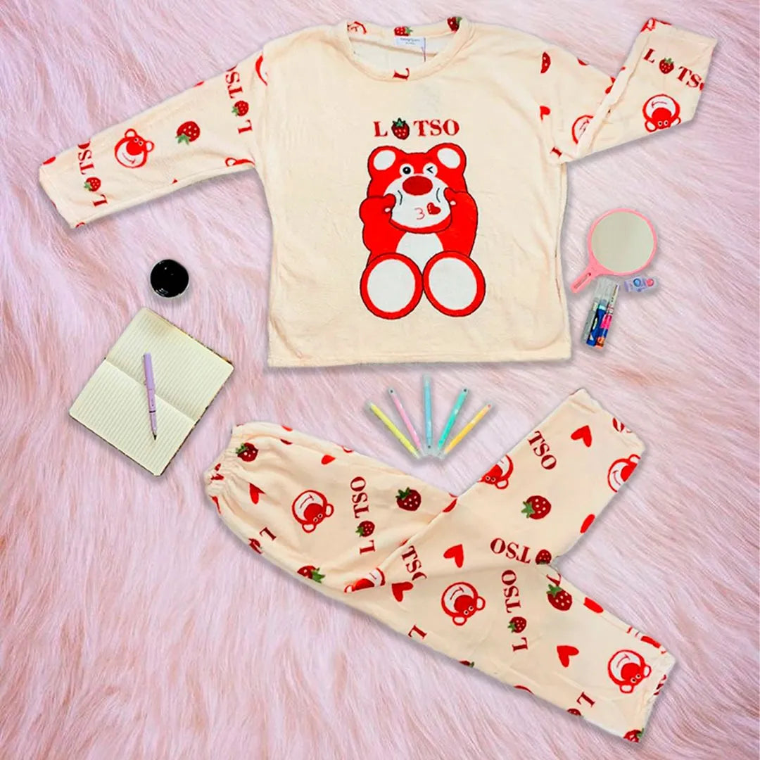 Pijama Afelpada Dama Caricaturas "Lotso"