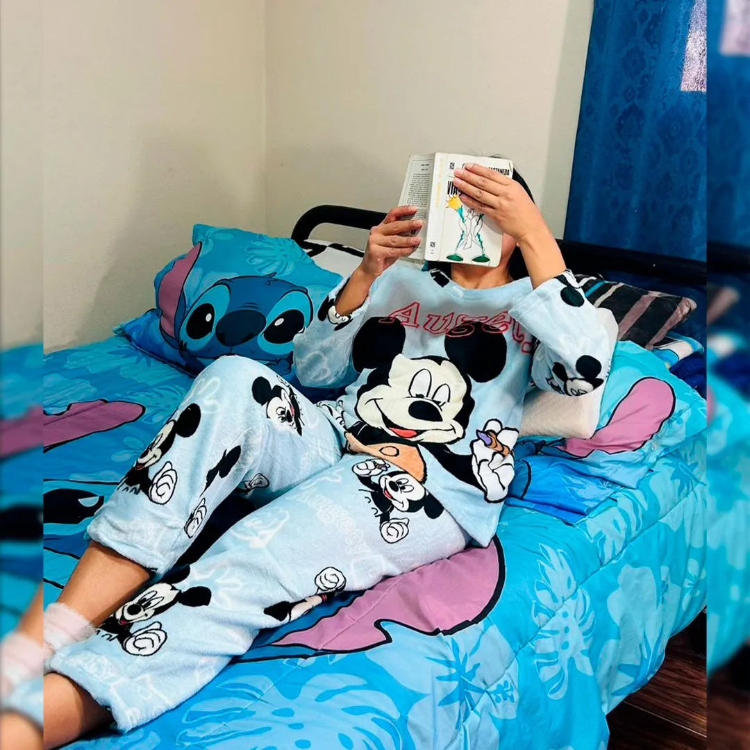 Pijama Afelpada Dama "Mickey"