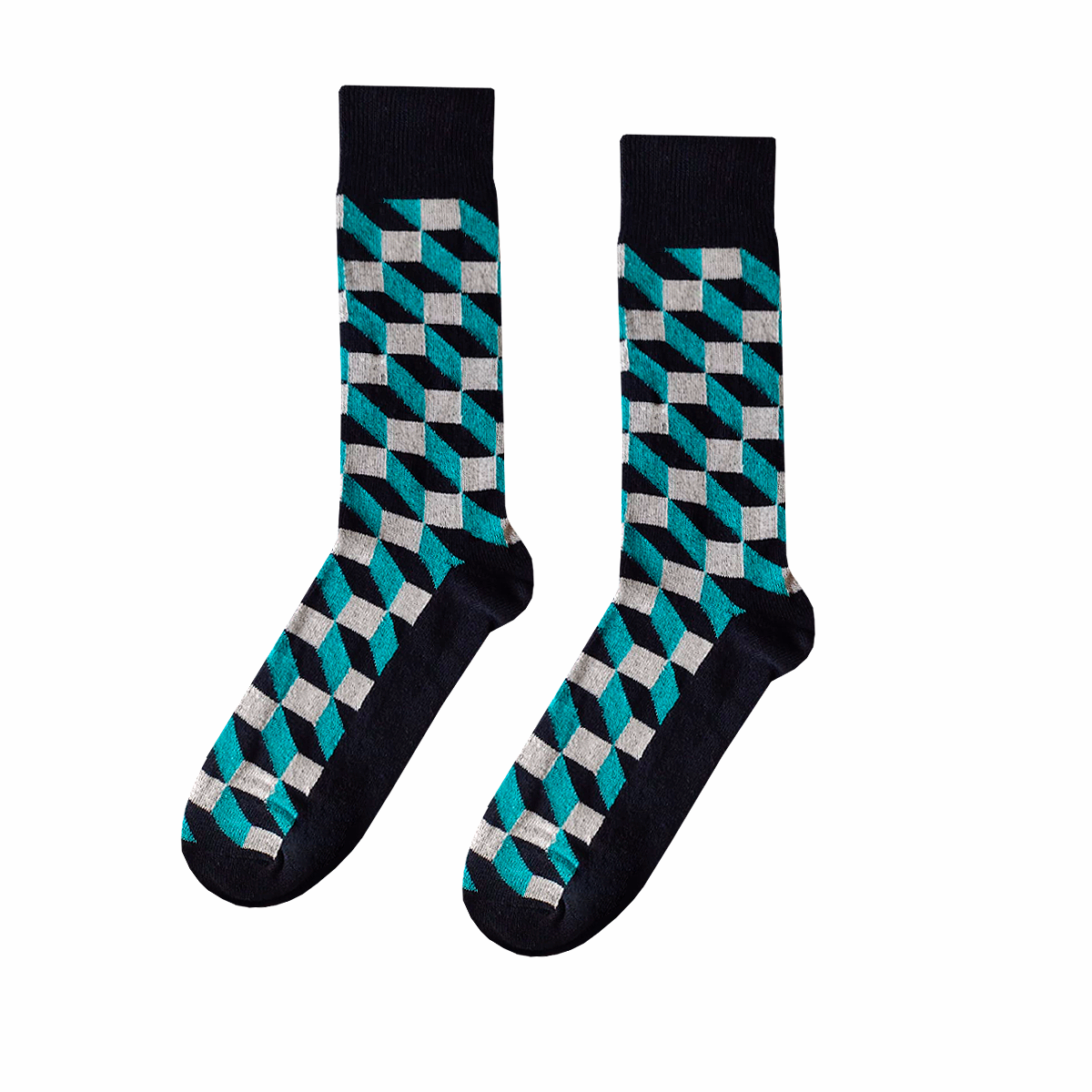 Calcetines "Cubos 3D Color Azul"