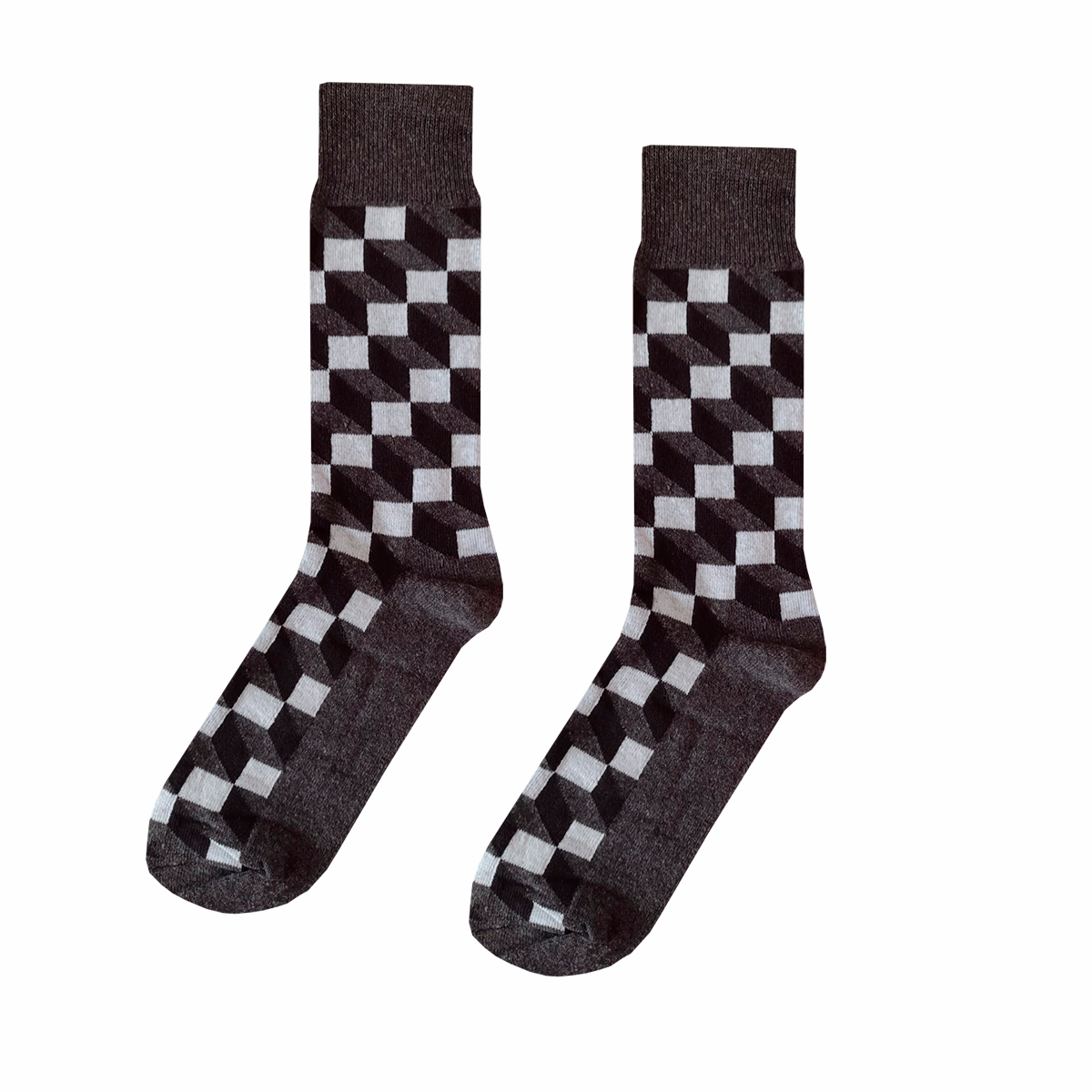 Calcetines "Cubos 3D Color Gris"