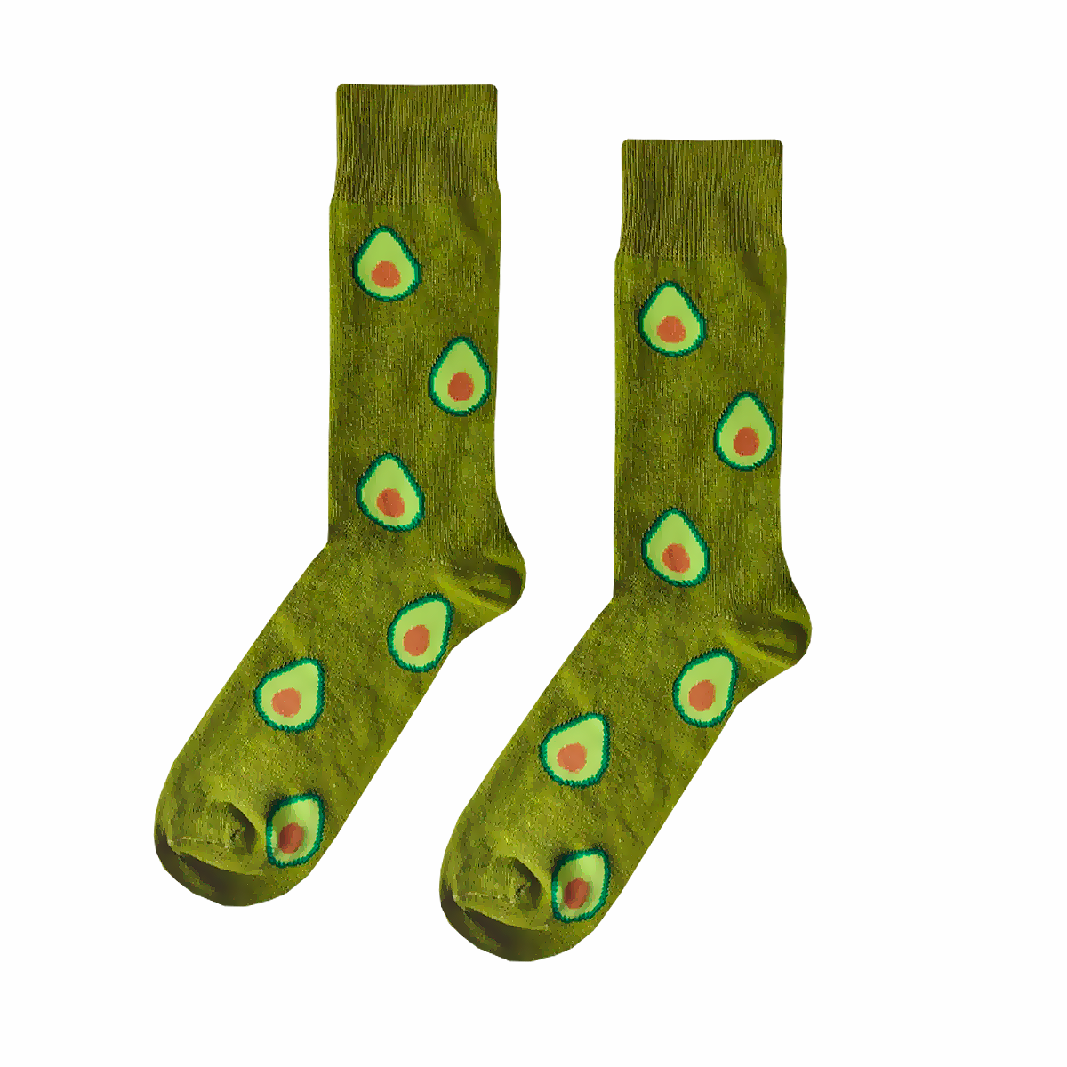Calcetines Divertidos "Aguacates Color Verde"