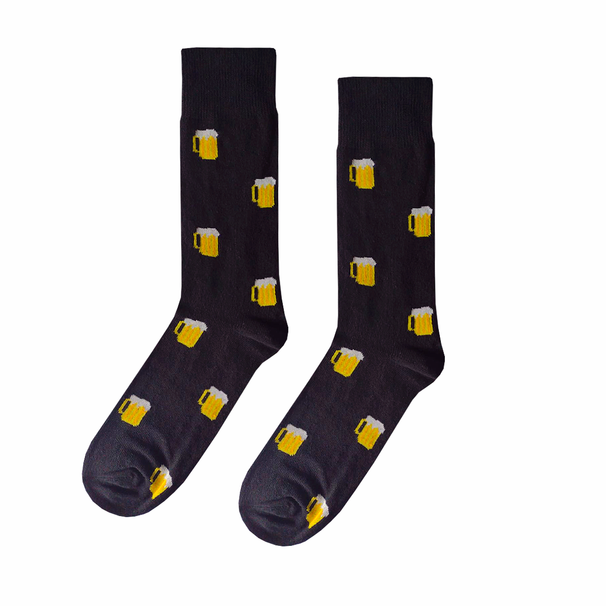 Calcetines Divertidos "Tarros De Cervezas Color Negro"