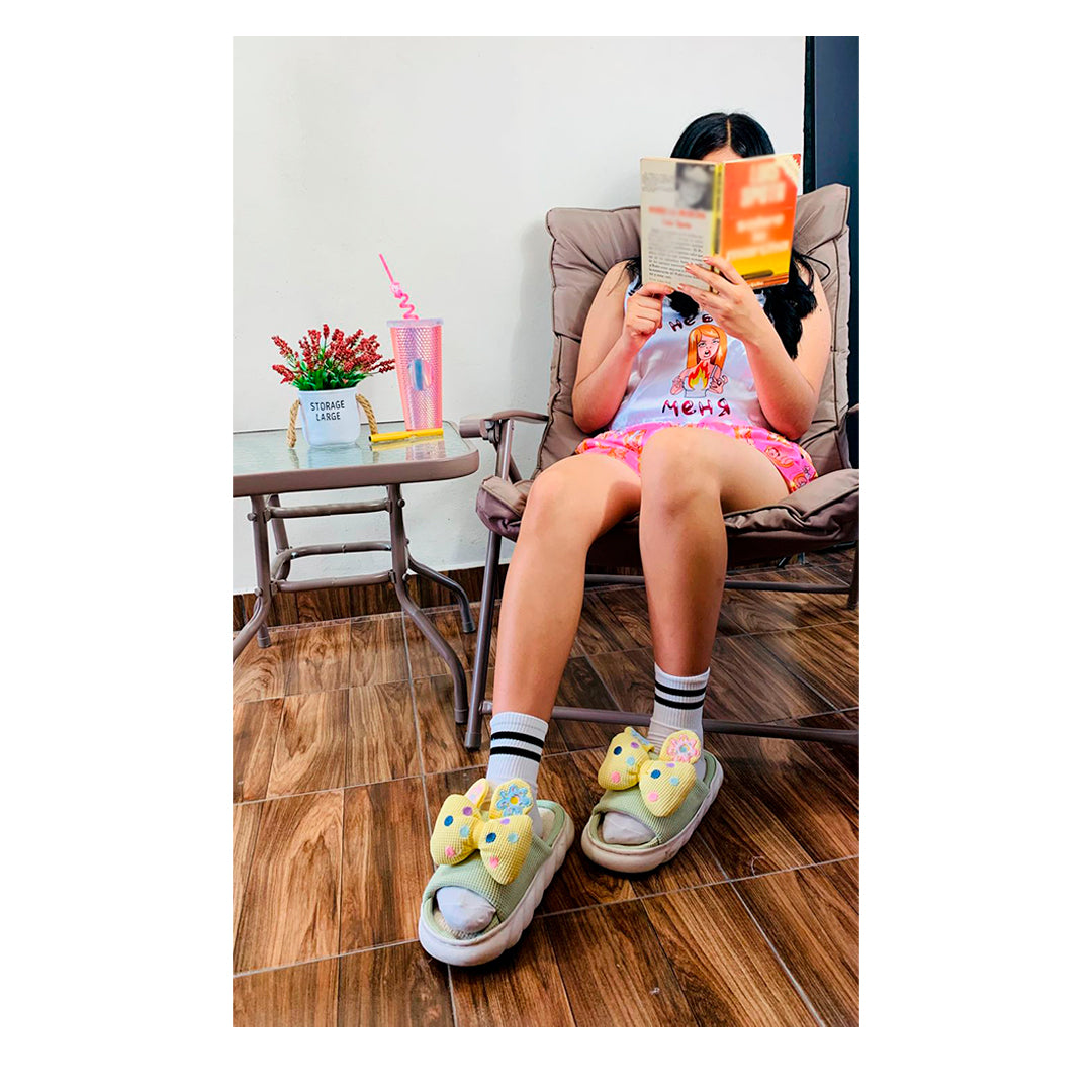 Pijama Mujer Top/Short Frescas Moda "Muñeca Y Emojis De Fueguitos"