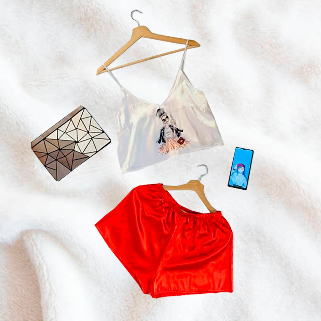 Pijama Mujer Top/Short Frescas Moda "Chica Fashion"