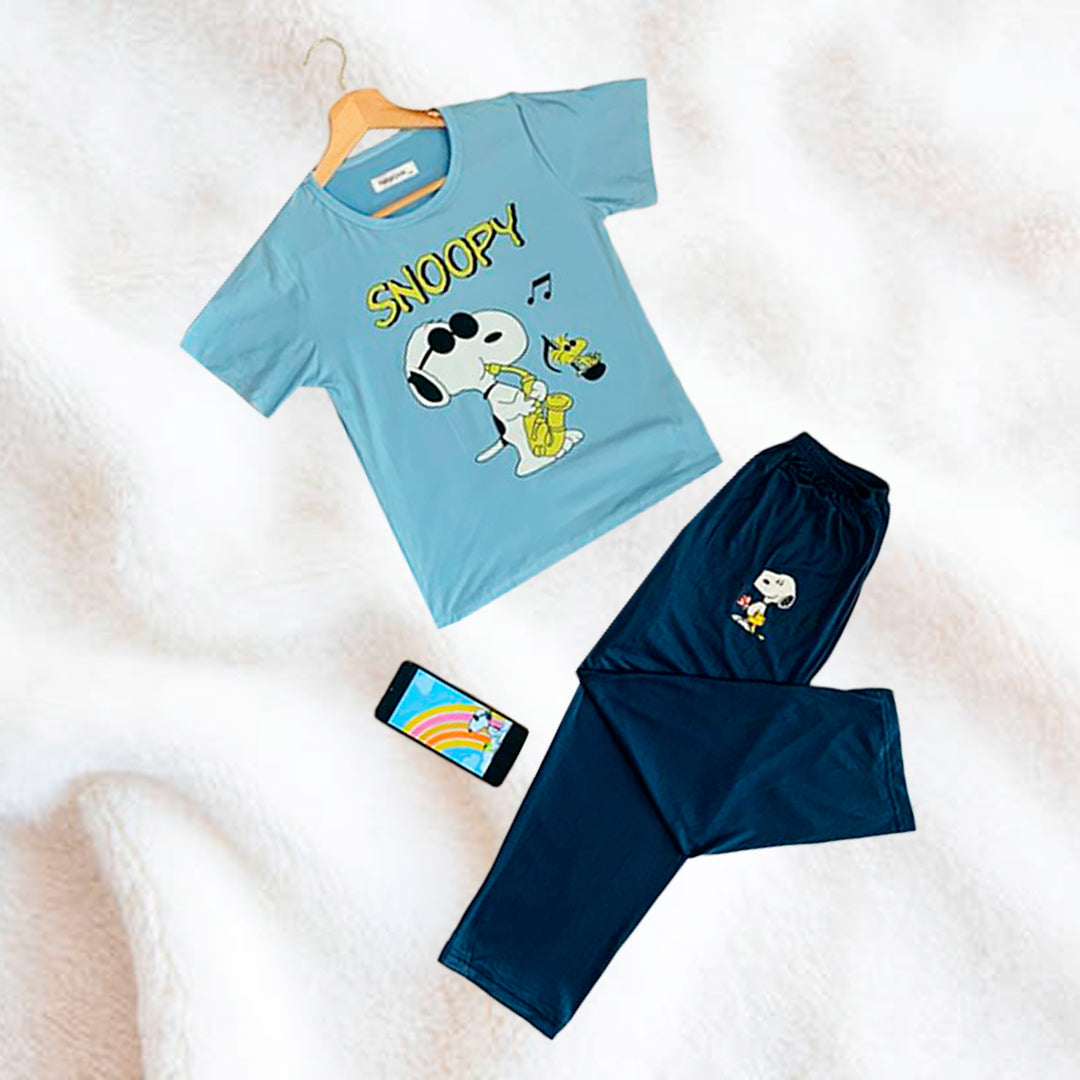Pijama Infantil De "Snoopy Saxofon"