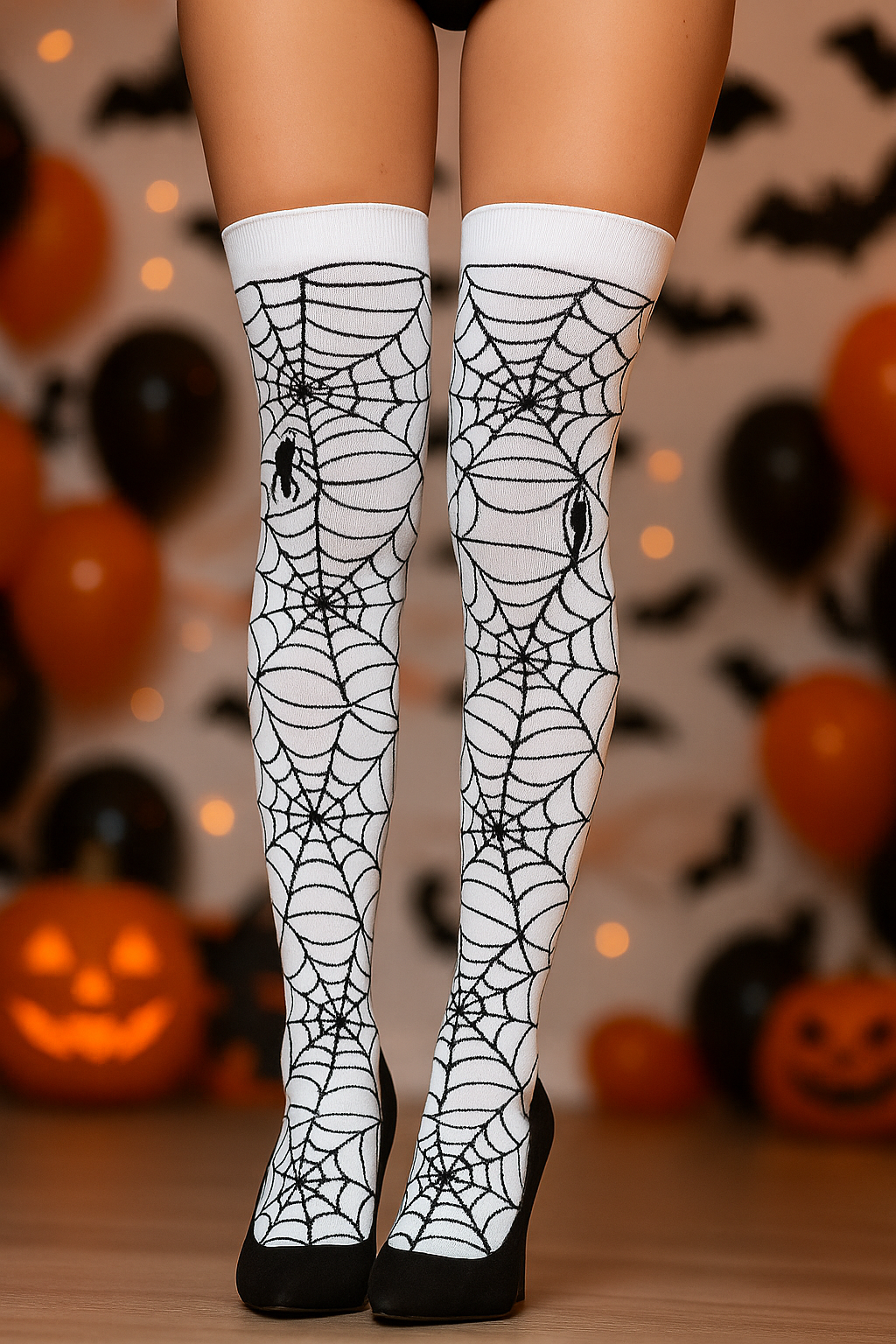 Medias Halloween Diseño De "Telaraña"