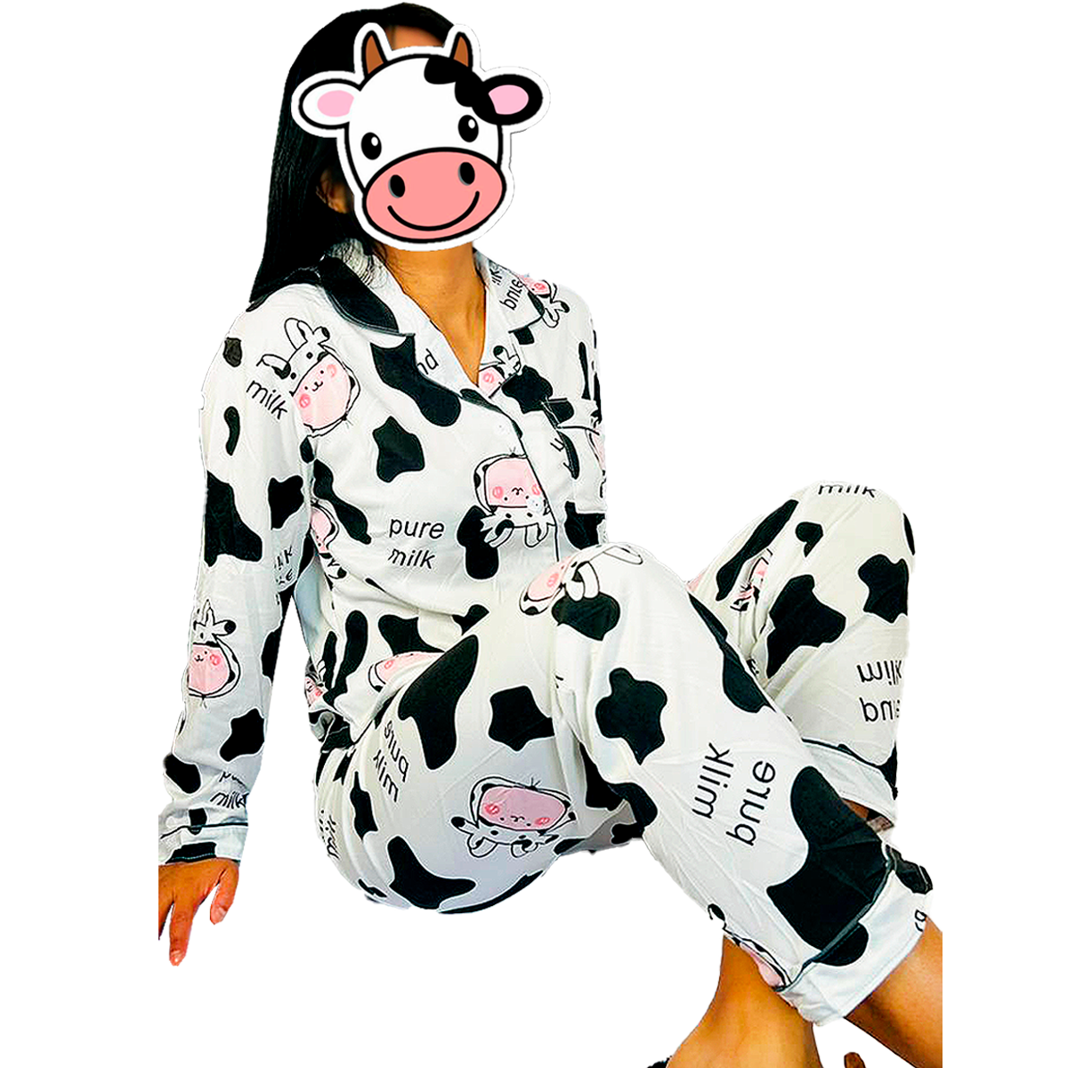 Pijama Botones Diseño De "Vaca"