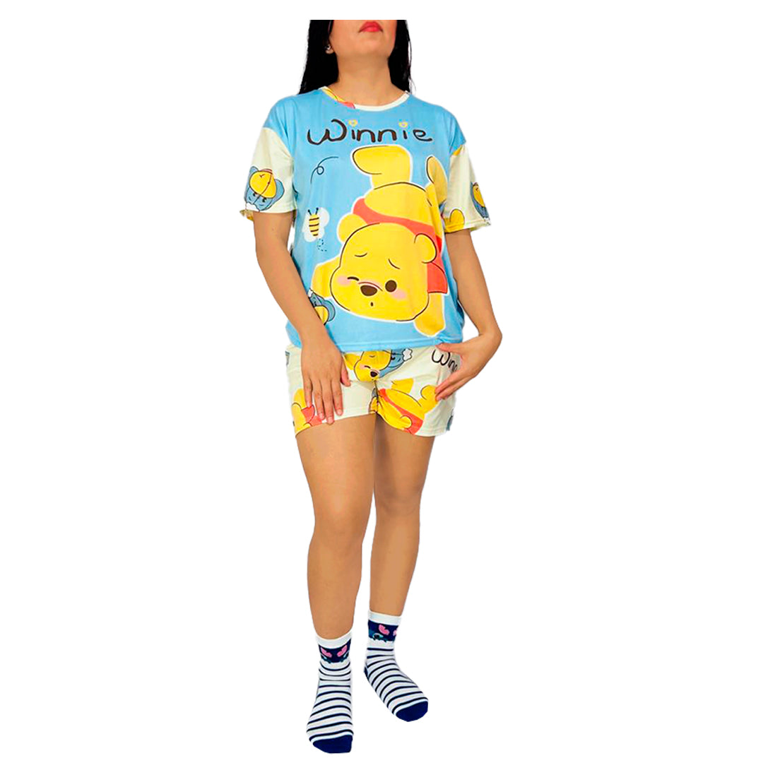 Pijama De "Winnie Pooh Celeste"