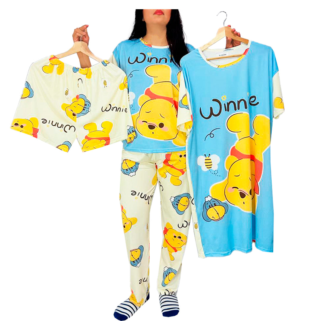 Pijama De "Winnie Pooh Celeste"