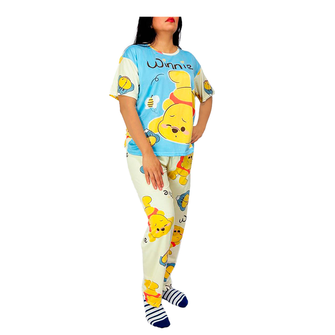 Pijama De "Winnie Pooh Celeste"
