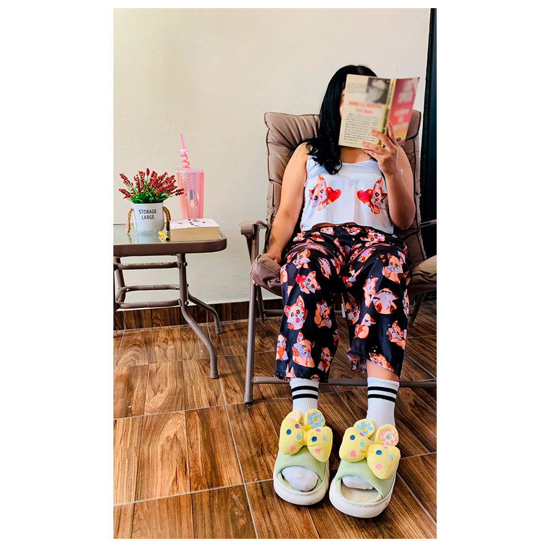 Pijama Mujer Top/Pantalón Frescas Moda "Zorritos"