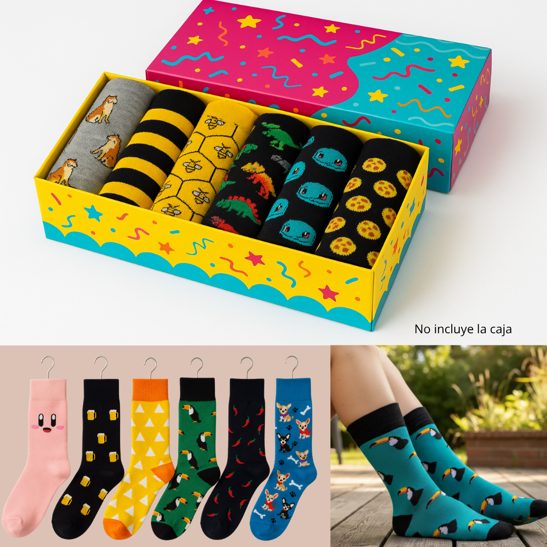 MAD BOX Calcetines Divertidos 25 Pares