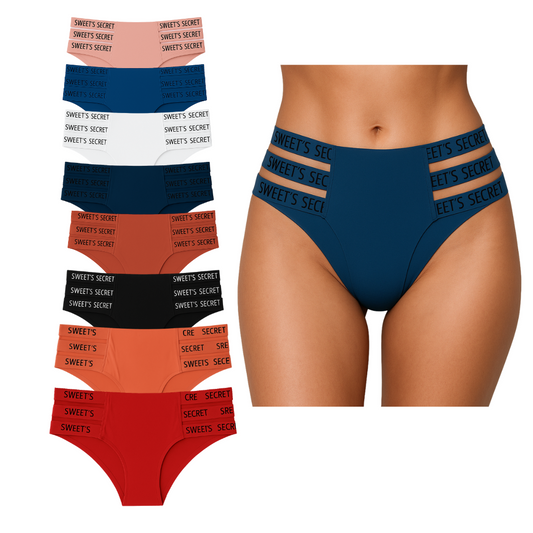Calzón De Dama Tanga Invisible Sin Costura Sexy Confort 6 Piezas