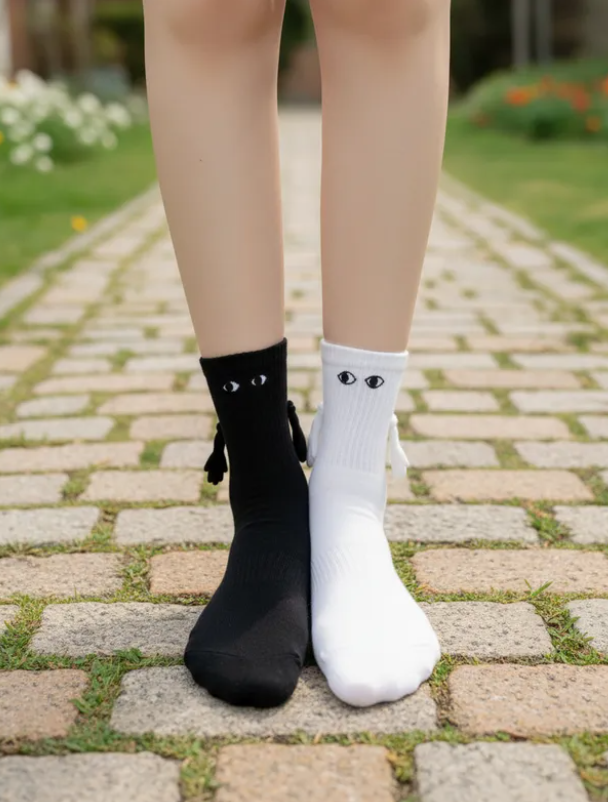 Calcetines De Manitas Con Imán Pareja Magnético Moda 2 Pares