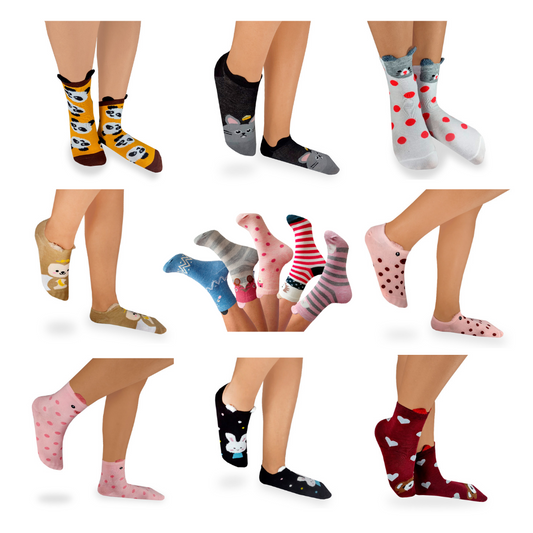 Calcetas De Orejitas 3D Mujer (12 pares)