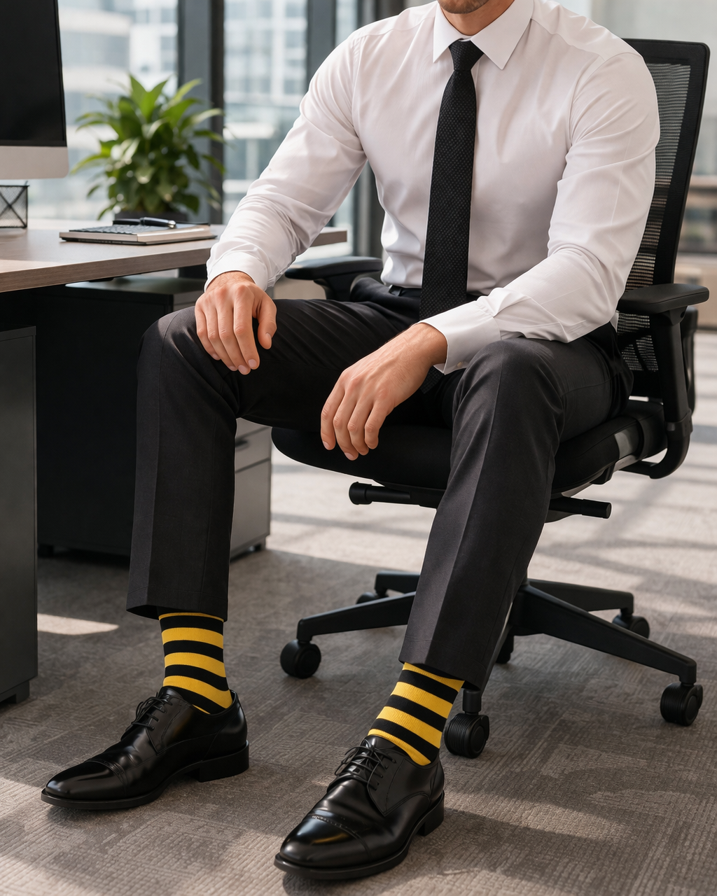 Calcetines Divertidos "Abeja Rayado"