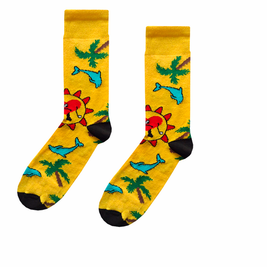 Calcetines Divertidos Bad Bunny / "Un Verano Sin Ti" Color Amarillo