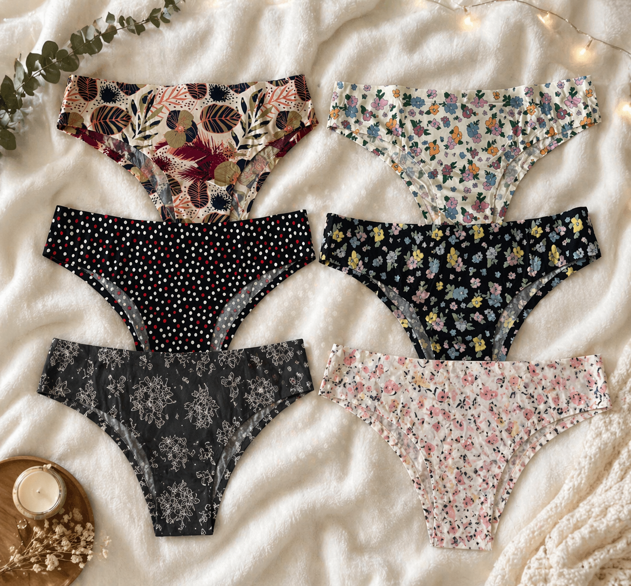 Calzón De Dama Bikini Invisible Sin Costura Confort 6 Piezas
