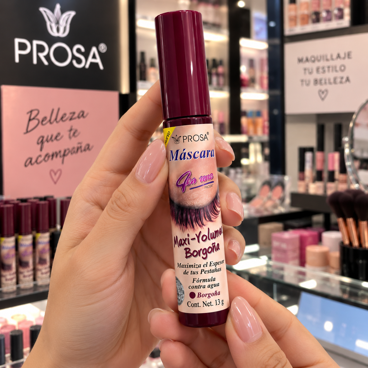Prosa Máscara de Pestañas 4 en 1 Maxi-Volumen Borgoña 13 g