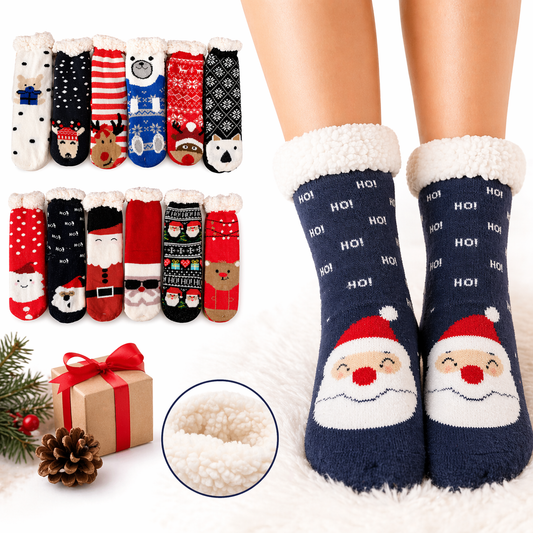 Calcetines De Borrego Peluche Térmicas Navidad (2 pares)