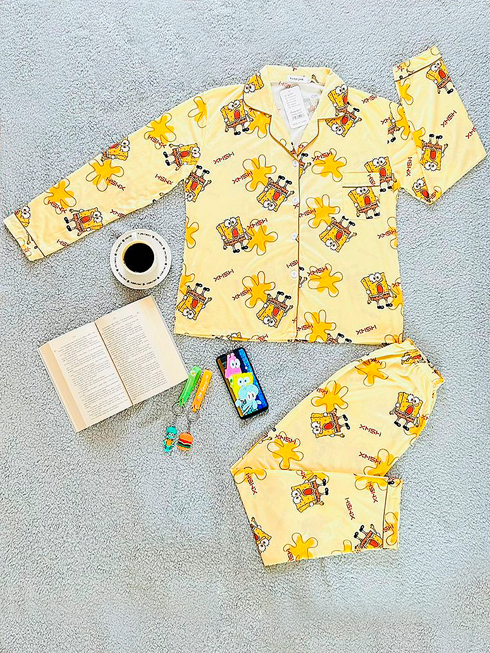 Pijama Botones Diseño De "Bob Esponja"