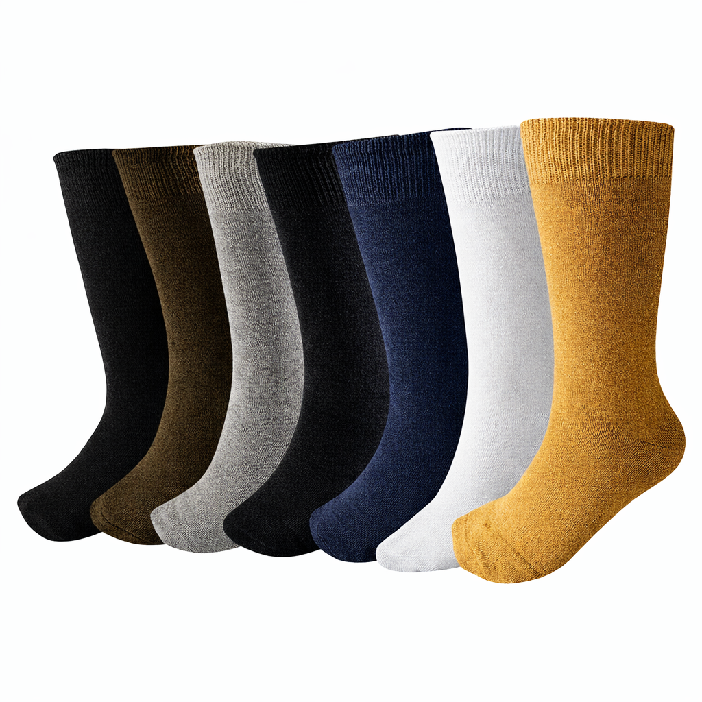 Calcetines Vestir Caballero Algodón Lisos Ejecutivos Elegantes Moda 5 Pares