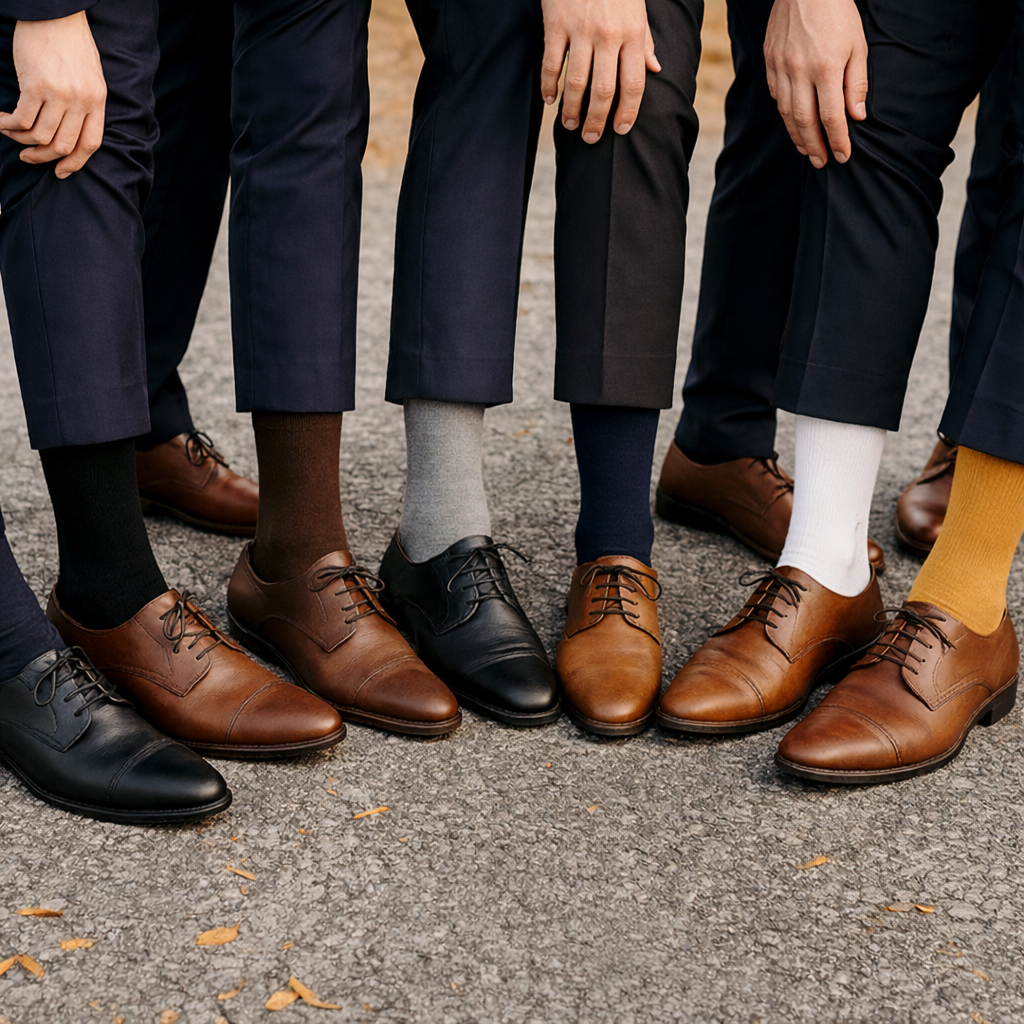 Calcetines Vestir Caballero Algodón Lisos Ejecutivos Elegantes Moda 5 Pares