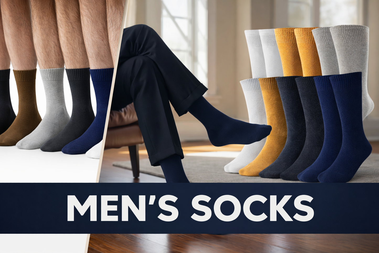 Calcetines Vestir Caballero Algodón Lisos Ejecutivos Elegantes Moda 5 Pares