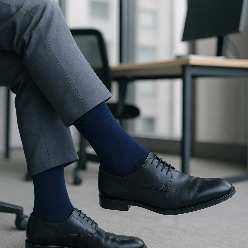 Calcetines Vestir Caballero Algodón Lisos Ejecutivos Elegantes Moda 5 Pares