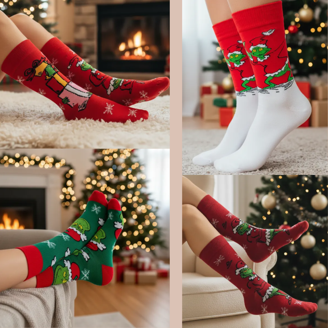 MAD BOX Calcetines Navidad Vestir Colores Moda 12 Pares