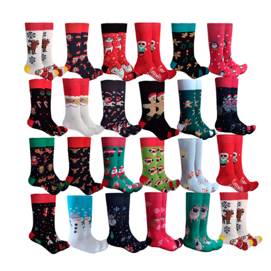 MAD BOX Calcetines Navidad Vestir Colores Moda 6 Pares