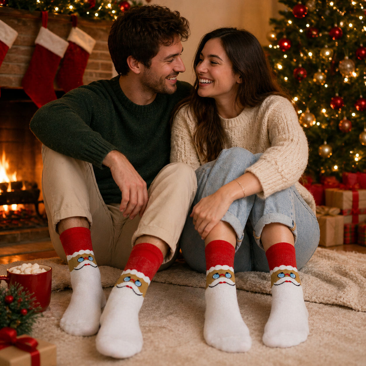 MAD BOX Calcetines Navidad Vestir Colores Moda 12 Pares