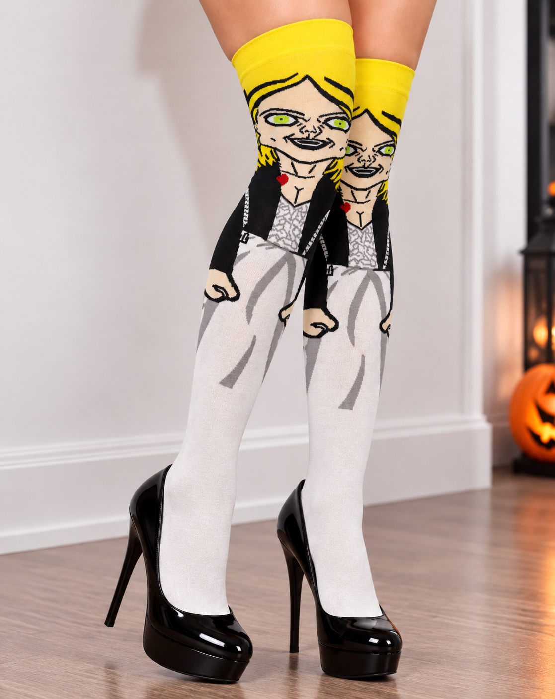 Medias Halloween Diseño De "Novia de Chucky"
