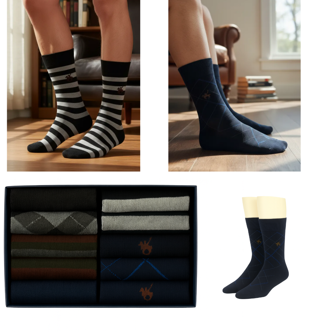 LOTE Calcetines De Vestir Polo Club Elegantes Tejidos 50 PARES