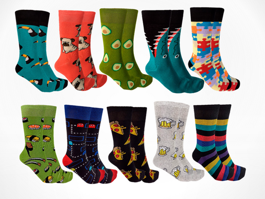MAD BOX Calcetines Divertidos 12 Pares