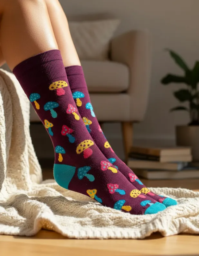 Calcetines Divertidos "Hongos"